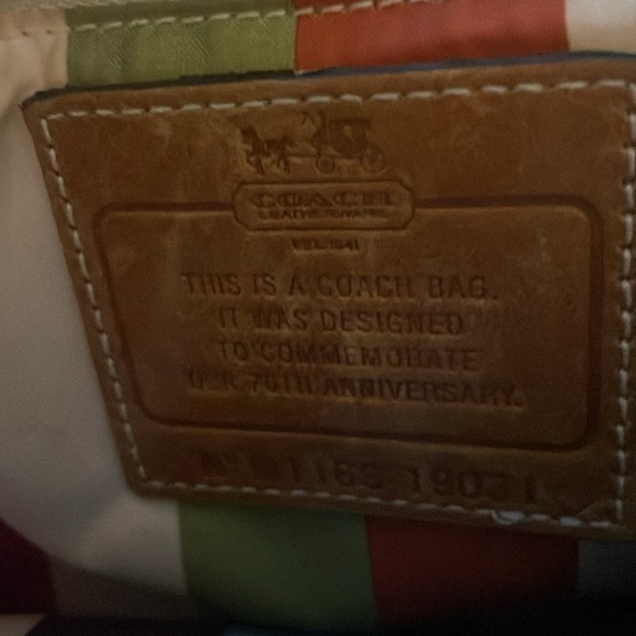 Navy and white Coach Crossbody - Picture 6 of 6